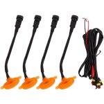 Feu de calandre avant, kit d'�clairage de calandre led de voiture feux de position led 3000k jaune ip67 ...