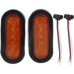 Feux lat�raux ovales led �tanches (2 pi�ces) pour camion remorque - ambre