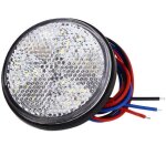 Feux de remorque led, 12v feu arriere pour remorque 2pcs remorque re feu de freinage r�flecteur rond ...