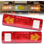Feux de remorque led, feu arri�re de remorque de camion 19 led feu stop �tanche clignotants invers�s ...