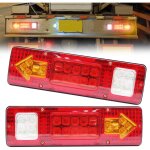 Feux de remorque led, feu arri�re de remorque de camion 19 led feu stop �tanche clignotants invers�s ...