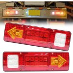 Feux de remorque led, feu arrire de remorque de camion 19 led feu stop tanche clignotants inverss ...