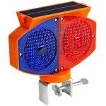 Feu de signalisation stroboscopique solaire, 3 modes de fonctionnement, feux de circulation clignotants ...