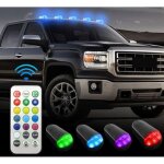 Feux solaires pour cabine de camion sans per�age, feux de signalisation led sans fil avec capteur de ...