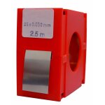 Feuillard calibr� vogel, rouleau de 2, 5 m x 25 mm, acier inoxydable, �paisseur 0, 15 mm