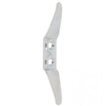 Feuille d'arr�t zingu�e pour accrochage de cordon de volet roulant ou store entraxe 16mm sangle feuille ...