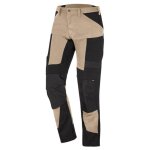 Fhb - pantalon de travail stretch unisexe leo 122110 - beige / noir - 44 - jambes standards