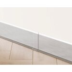 Fi joint pour plinthe f en acier inoxydable 8cm x 3cm x 1. 2cm - argent satin�