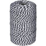 Ficelle noire et blanche, ficelle de boulanger en coton ficelle de cordon de coton pour les vacances