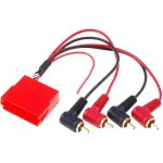 Fiches iso autoradio compatible avec audi alfa vw ap98 ampli origine mini iso + 2x2 rca