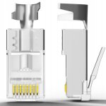 Fiche rj45 blinde stp cat. 6a cat. 7 couvercle 10 pices