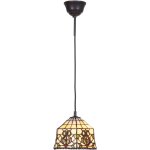 Fijalo - pied de lampe de table tiffany avec mosa�que s�rie ivoire d - 40cm