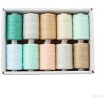 Fils � coudre 12 pi�ces - polyester - 1000 m�tres - color� assorti
