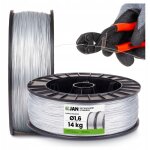 Fil de ligature souple galvanis� pour jardin, diam�tre 1, 6 mm, bobine de 14 kg