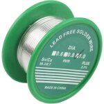 Fil � souder sans plomb 20 g (1 mm) ? alliage �tain - cuivre avec flux en colophane pour soudure �lectronique ...