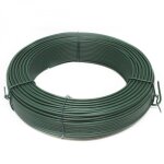 Fil de tension en acier galvanis� plastifi� pour grillage ou autre - 100 m x 2. 2mm � - vert linxor