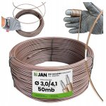 Fil de tension gain� pour vergers, oc pvc 4. 1, pour grillage, 50 m, marron