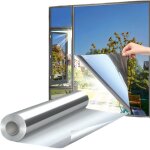 Film anti regard fenetre 50x200cm, film adhesif effet miroir sans tain pour vitre brise vue fenetre anti ...