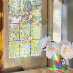 Film de confidentialit� arc en ciel pour fen�tre 100x43cm protection solaire r�sistant aux uv statique ...