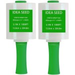 Film �tirable transparent avec jeu de poign�es de 2 rouleaux, 13cm x 304. 8 m pour palettes, fournitures ...