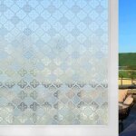 Film fenetre anti regard 30x200cm adh�sif film electrostatique vitre motif begonia film d�poli pour vitres ...