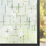 Film fenetre anti regard � motif croix 75x200cm, film electrostatique vitre non - adh�sif anti uv, brise ...