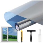Film miroir brise - vue autocollant pour fen�tre de l'ext�rieur film de protection solaire opaque pour ...