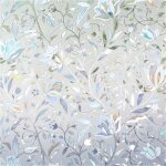 Film de vitre d�coratif et protection intimit� anti - uv film de fen�tre motif floral de tulipes 3d sticker ...