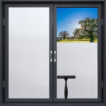 Film pour vitres d�polies avec outils, film d'intimit� r�utilisable, kit de film solaire antistatique ...
