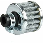 Filtre air froid reniflard carter turbo ventilateur 12mm mini argent pour voiture moto(argent)