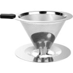 Filtre � caf� permanent. filtre � caf� en acier inoxydable 800 mailles. filtre conique � double maille ...