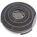 Filtre charbon rond type 34 255mm 290g (� l'unit�) (481281718531, 484000008610) hotte aeg, ariston hotpoint, ...