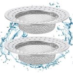 Filtre evier, 2pcs grille evier cuisine, bouchon evier cuisine en acier inoxydable, diam�tre ext�rieur ...