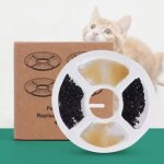 Filtre fontaine eau chat, filtre de fontaine triple action 12 pcs pour remplacement de la fontaine de ...