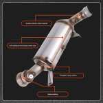 Filtre � particules diesel (fap) om651. 911 - compatible mercedes - benz ce 220 / 250 cdi 3d r�f. a2044901392 ...
