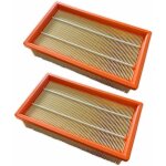 Filtre pliss� plat pour aspirateur karcher nt 25 / 1, nt 35 / 1, nt 45 / 1, nt 55 / 1 ? 2 pi�ces ? protection ...