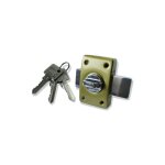 Verrou classique cylindre bouton 40 mm bronze