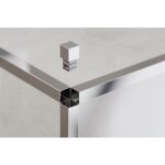 Version angulaire pour profils en acier inoxydable affts qs 1cm - argent brillant