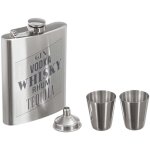 Fiole � whisky avec shooters et entonnoir