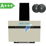 Firegas hotte aspirante incline 60cm - 680m / h - 9 vitesses - bldc moteur - evacuation &recyclage ...