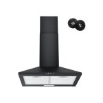 Firegas - hotte aspirante murale 60cm, 308 m³ / h, avec led, 3 vitesses, filtres à charbon, noir Firegas - hotte aspirante murale 60cm, 308 m³ / h, avec led, 3 vitesses, filtres à charbon, noir
