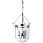 Firstlight products - firstlight regal - lanterne � 3 ampoules chrom�e, verre transparent, e14
