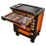 Fischer darex - servante d'atelier 6 tiroirs équipée 82 outils dans 3 modules Fischer darex - servante d'atelier 6 tiroirs équipée 82 outils dans 3 modules