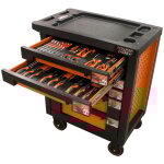 Fischer darex - servante d'atelier 6 tiroirs quipe 41 outils dans 6 modules