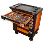 Fischer darex - servante d'atelier 6 tiroirs équipée 14 outils dans 3 modules Fischer darex - servante d'atelier 6 tiroirs équipée 14 outils dans 3 modules