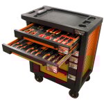 Fischer darex - servante d'atelier 6 tiroirs quipe 32 outils dans 6 modules