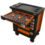 Fischer darex - servante d'atelier 6 tiroirs équipée 18 outils dans 3 modules Fischer darex - servante d'atelier 6 tiroirs équipée 18 outils dans 3 modules