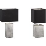 Fischer&honsel - lampe de table pied ceramique grise et noire - fischer honsel - candes 47635855 47635855 ...