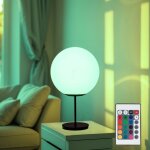 Fischer leuchten - lampe de table led rgb � intensit� variable avec t�l�commande lampe d'appoint lampe ...