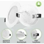 Fitags - 10 x 5w spot led encastrable extra plat, ip44 spot led salle de bain, 310lm blanc froid 6000k, ...